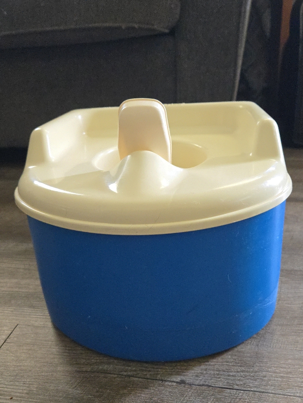 Vintage 1987 Fisher-Price Step Stool Potty Chair Training Blue Plastic